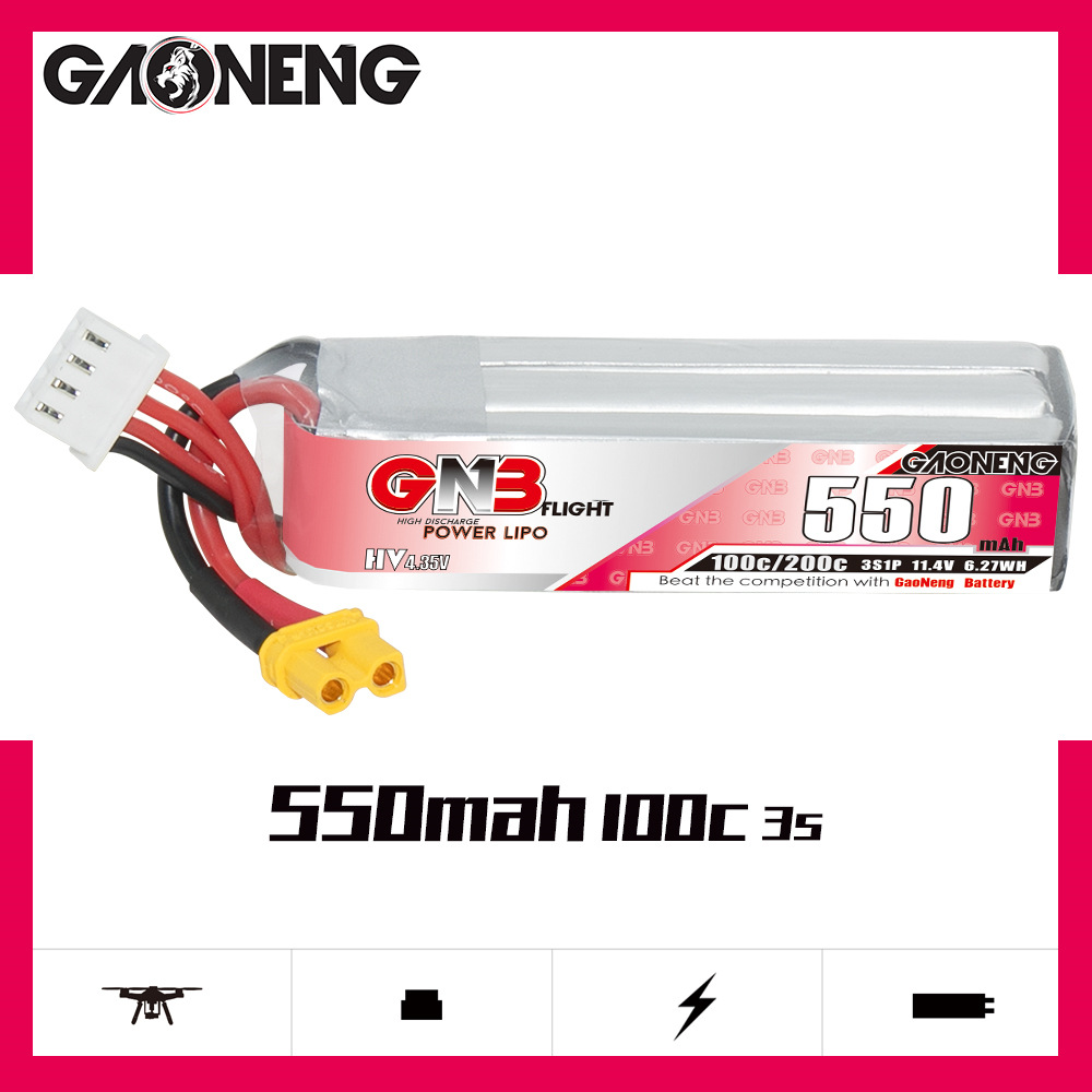 GNB HV 11.4V 550mAh 100C/200C  – Drone Battery 3S Bewertung und Preis