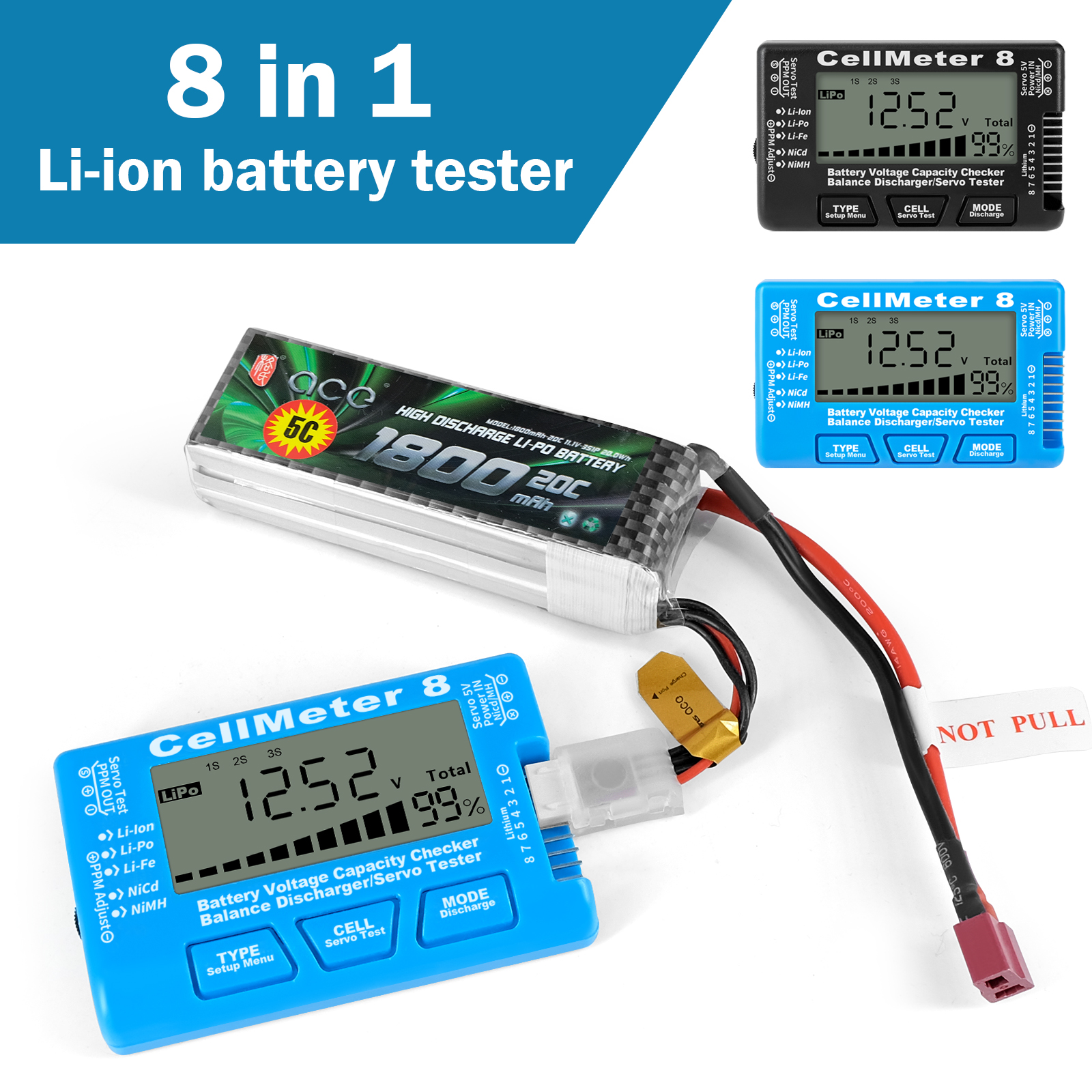 8 in 1 CellMeter 8 Battery Cap – Drone Battery Voltage Checker Bewertung und Preis